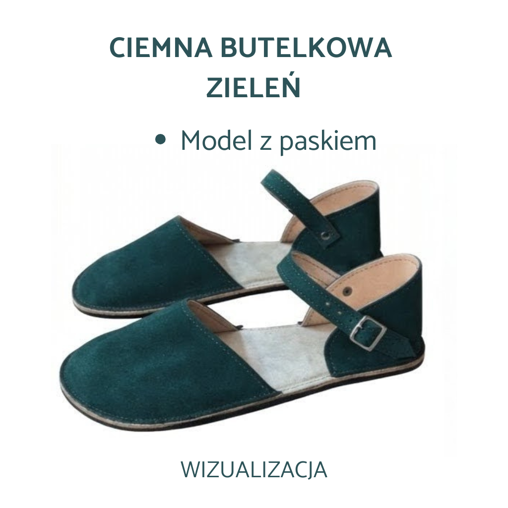 Ciemna butelkowa zieleń – model z paskiem – kolekcja pożegnalna