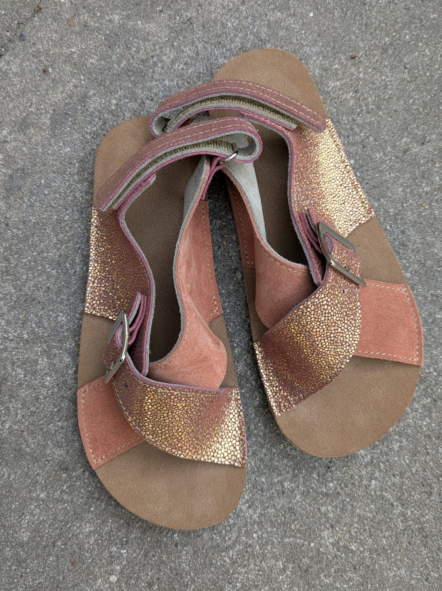 Sandały Grazia- peach + rosegold - 39